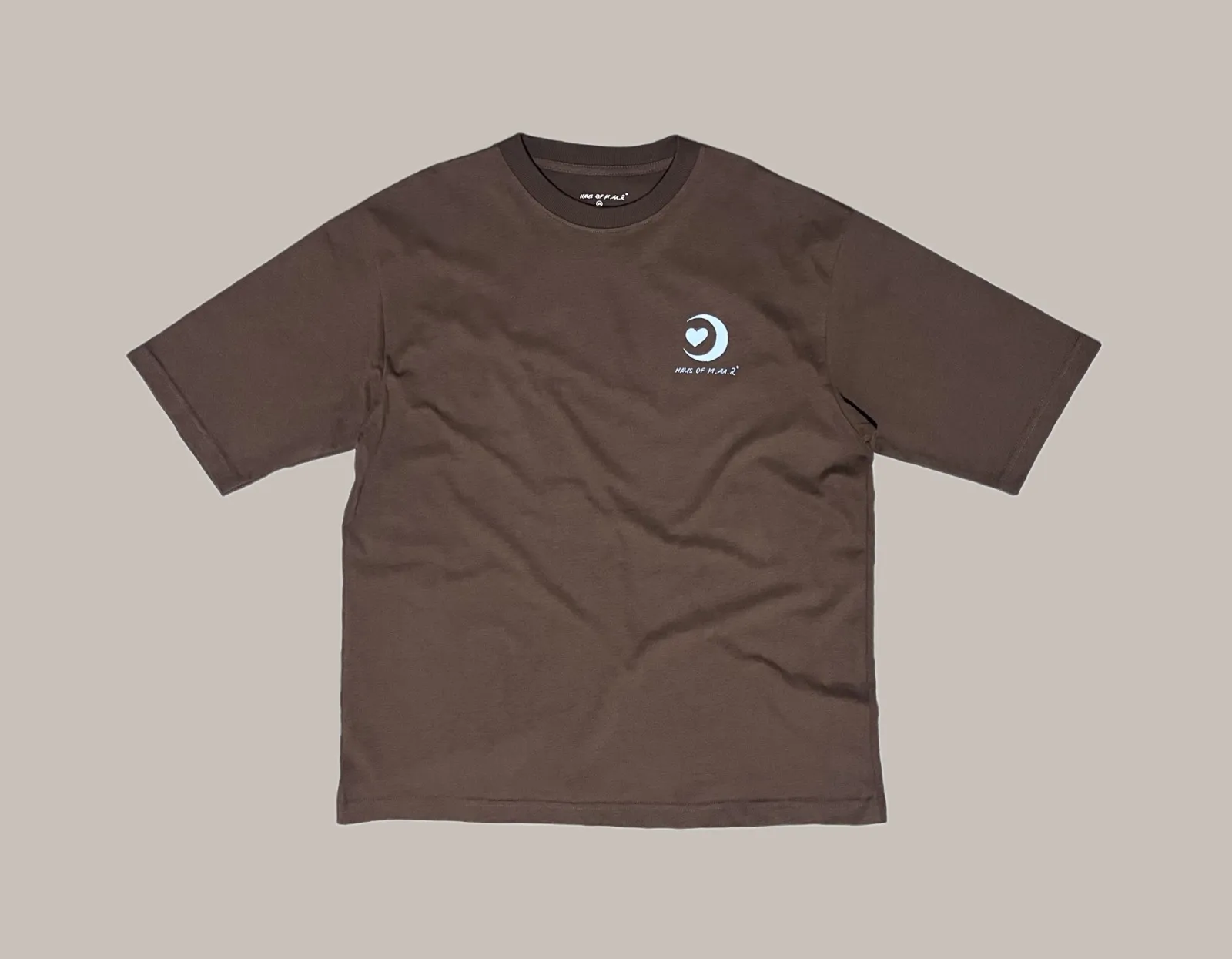 M.AA.R CLASSIC LOGO OVERSIZED TEE choco brown