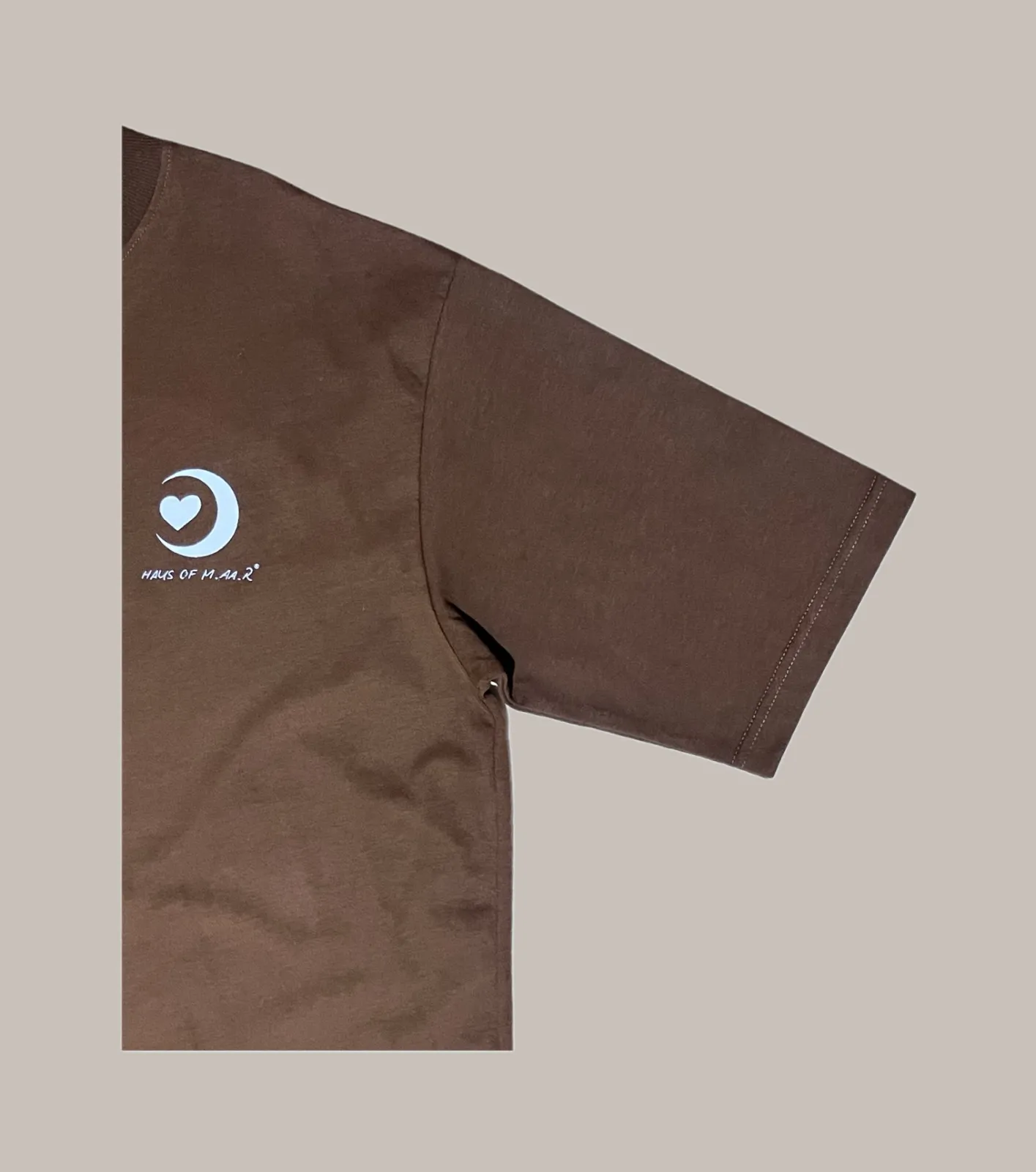M.AA.R CLASSIC LOGO OVERSIZED TEE choco brown