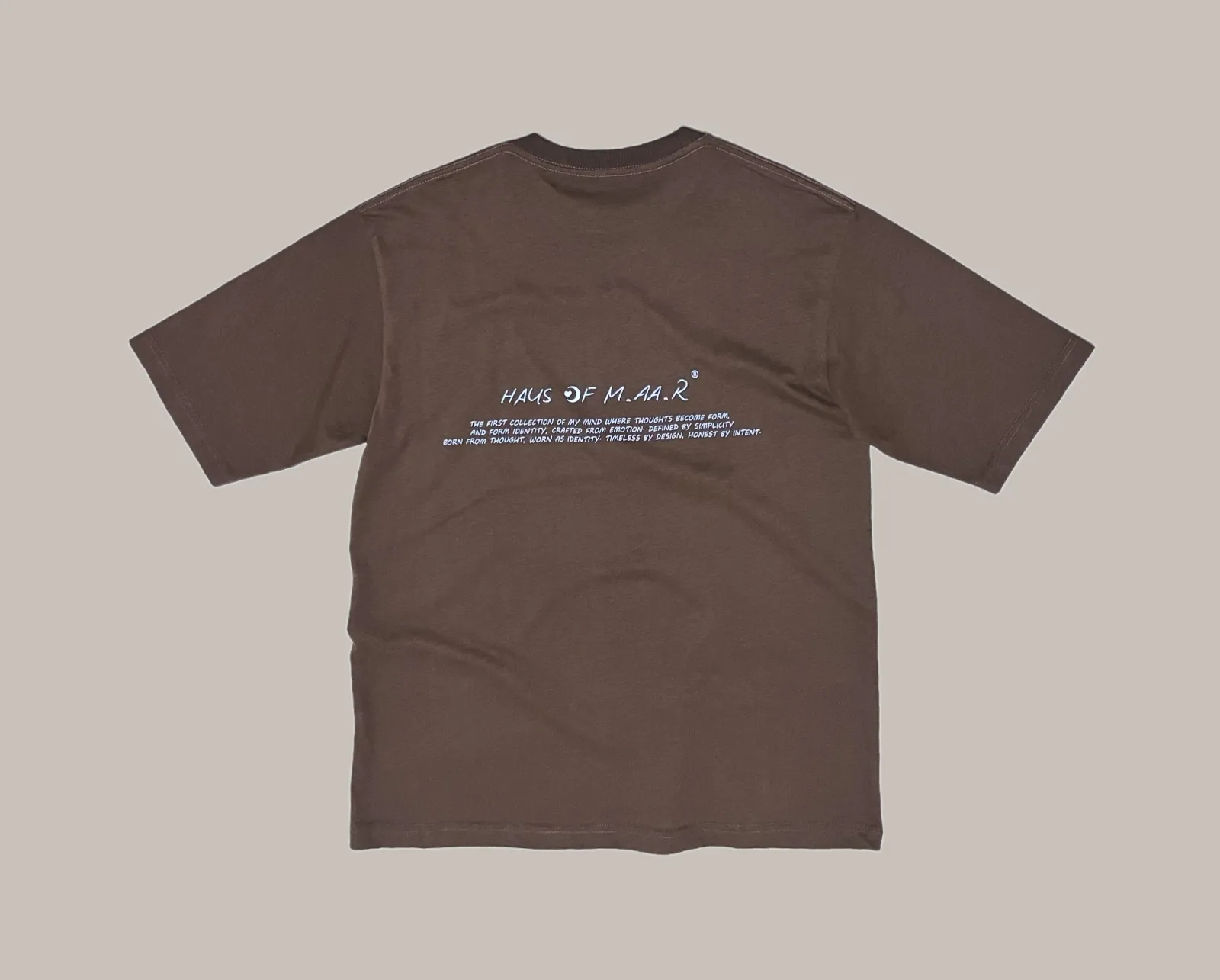 M.AA.R LOGO OVERSIZED TEE choco brown