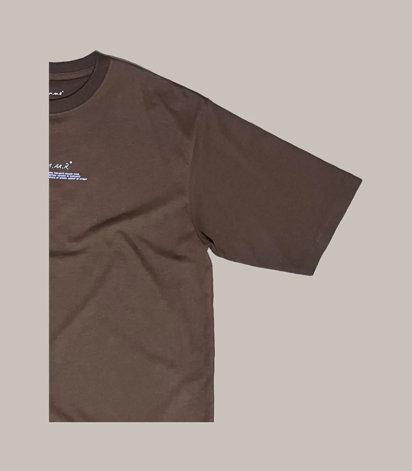 ARCHIVE LOGO OVERSIZED TEE choco brown