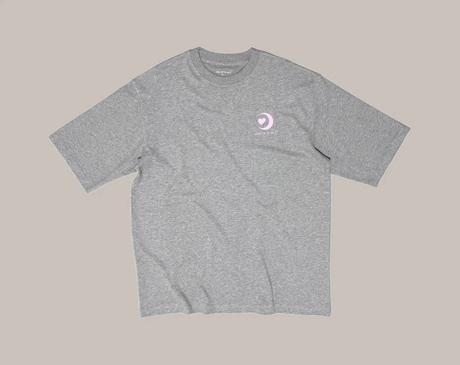 M.AA.R CLASSIC LOGO OVERSIZED TEE top dyed gray
