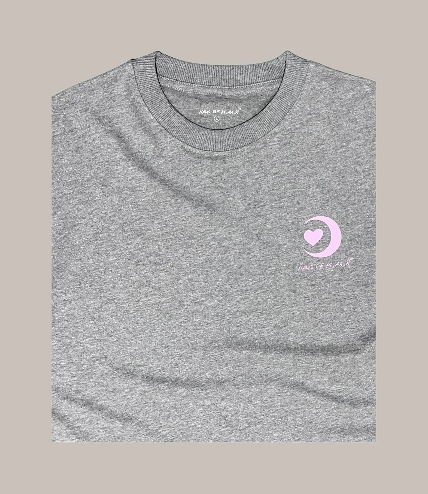 M.AA.R CLASSIC LOGO OVERSIZED TEE top dyed gray