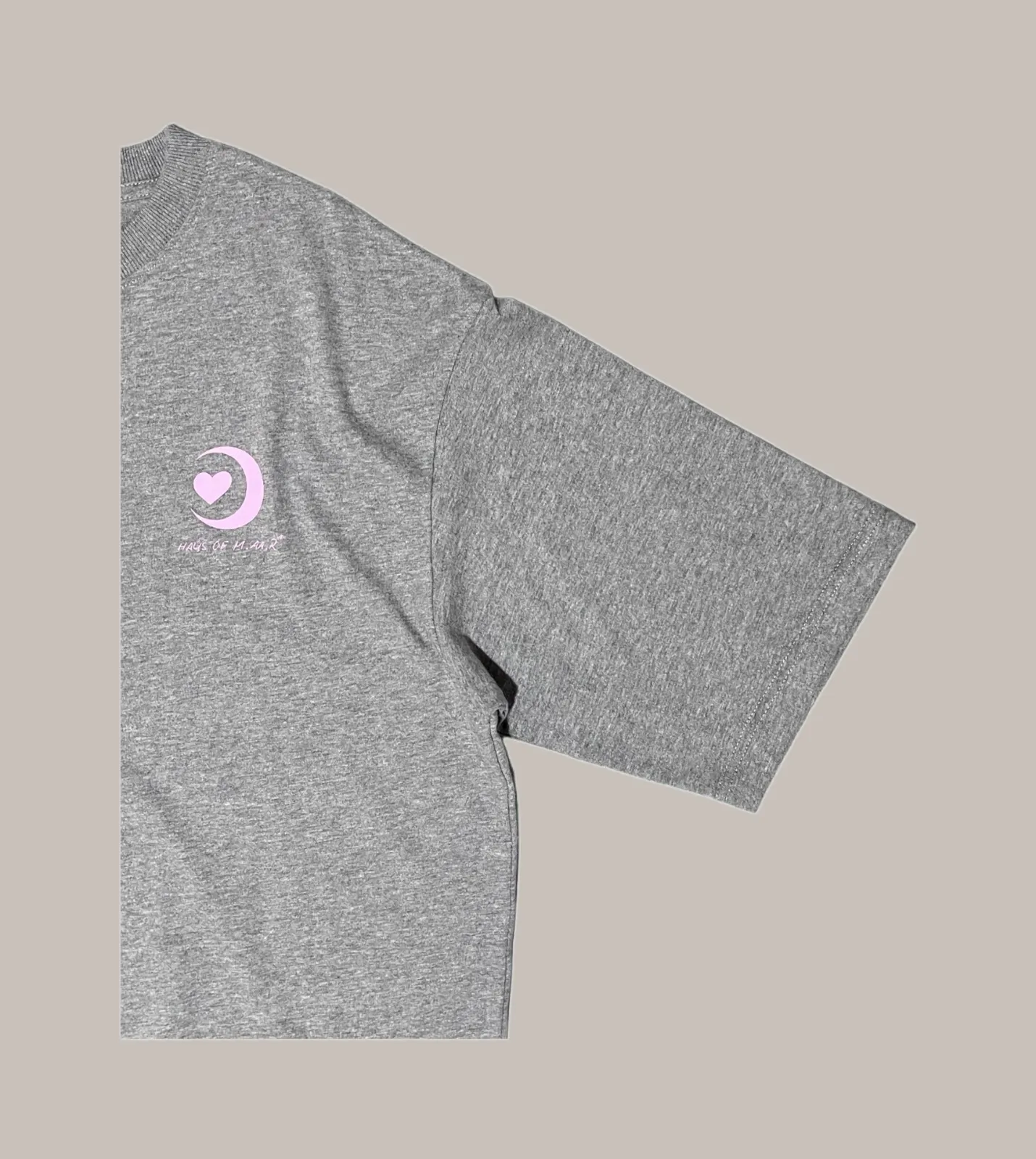 M.AA.R CLASSIC LOGO OVERSIZED TEE top dyed gray