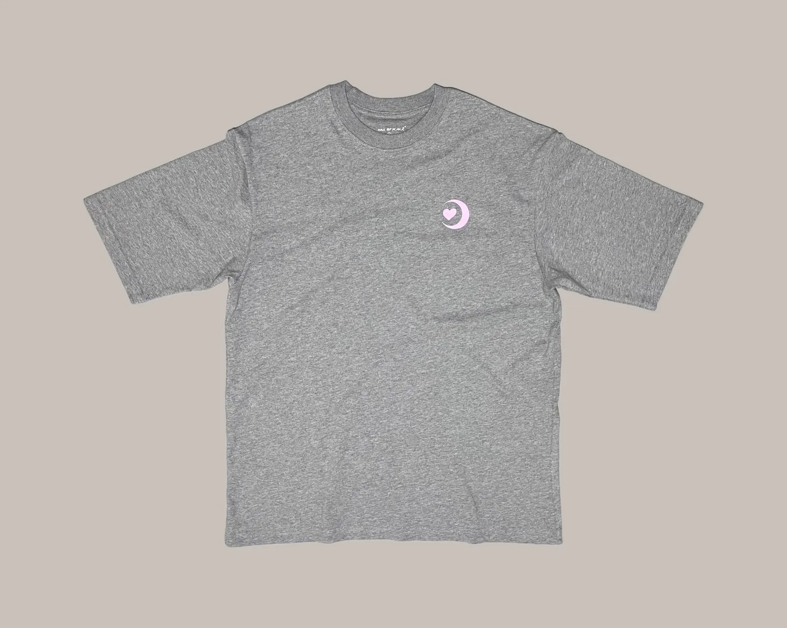 M.AA.R LOGO OVERSIZED TEE  top dyed gray 