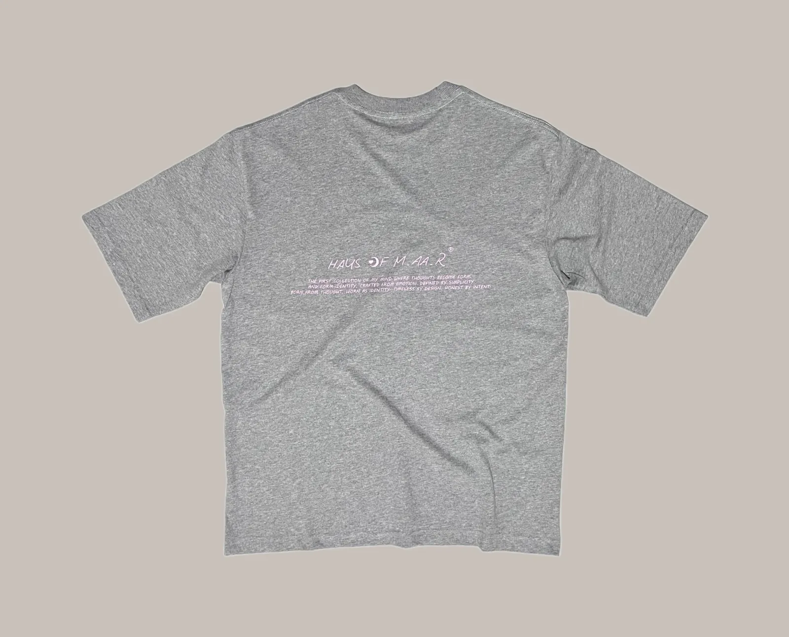 M.AA.R LOGO OVERSIZED TEE  top dyed gray 