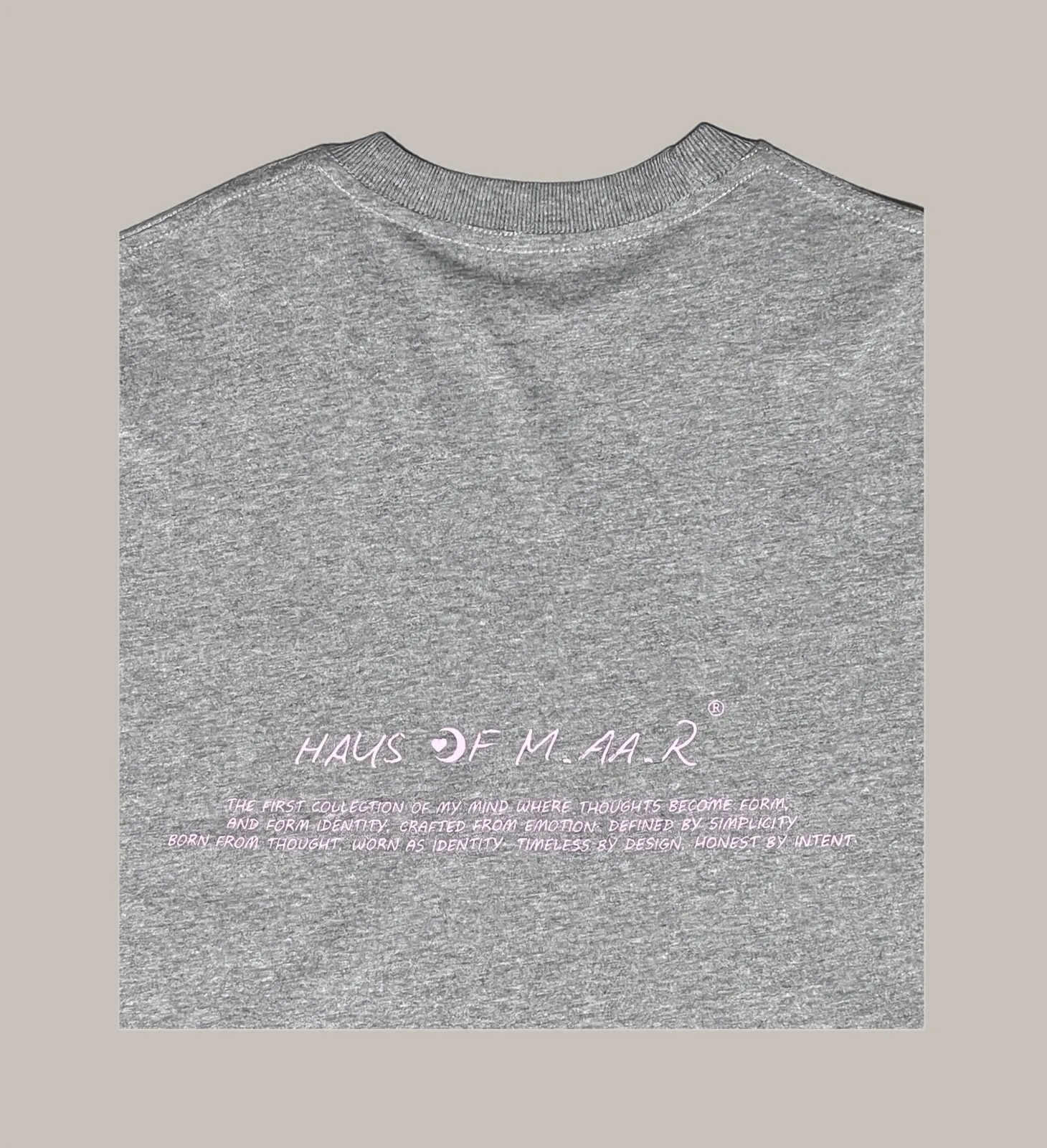 M.AA.R LOGO OVERSIZED TEE  top dyed gray 
