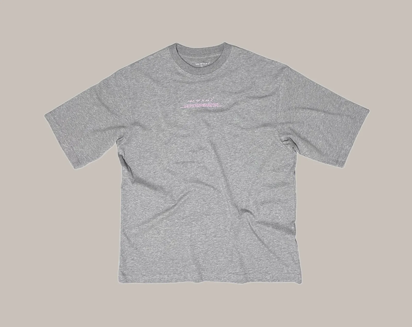 ARCHIVE LOGO OVERSIZED TEE top dyed gray