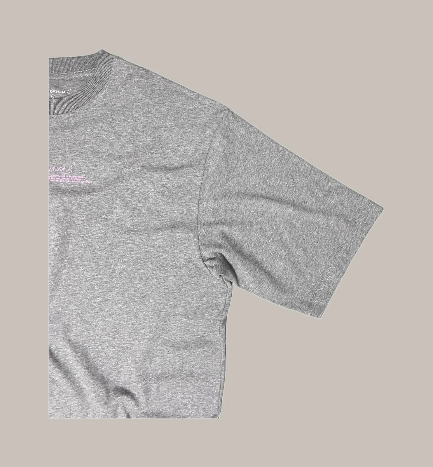 ARCHIVE LOGO OVERSIZED TEE top dyed gray