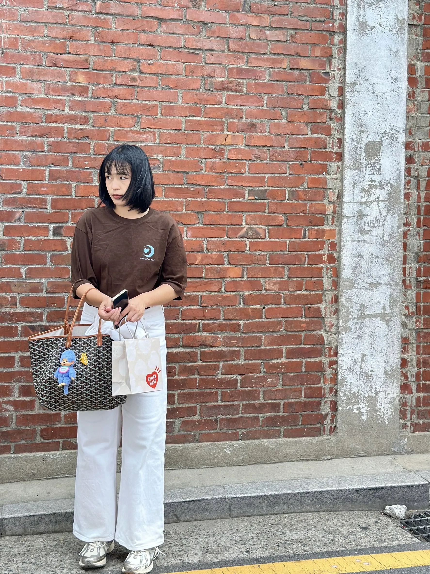 M.AA.R CLASSIC LOGO OVERSIZED TEE choco brown