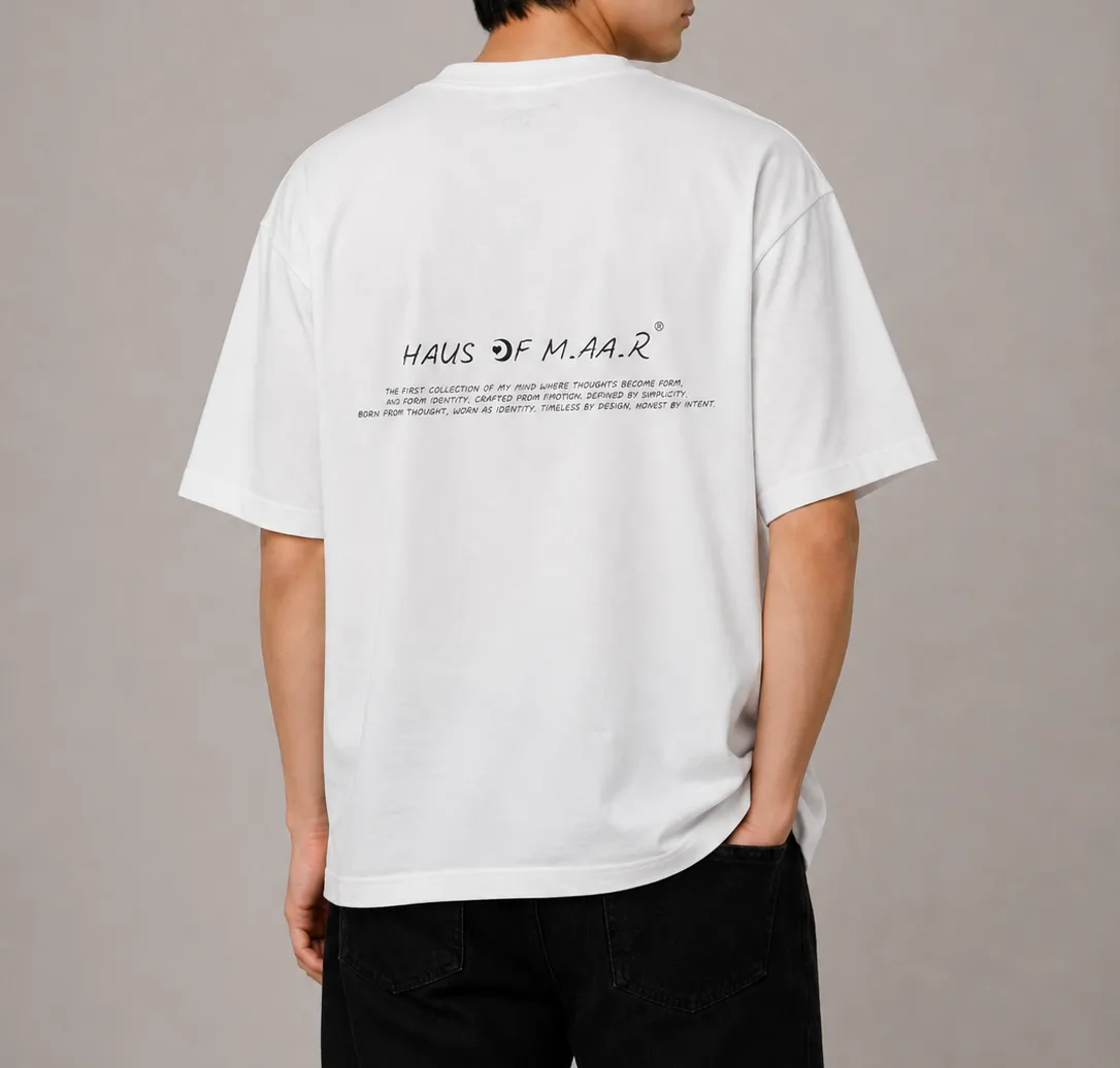 M.AA.R LOGO OVERSIZED TEE white