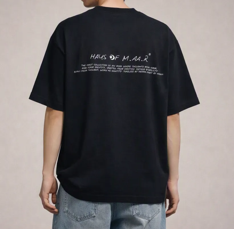 M.AA.R LOGO OVERSIZED TEE black