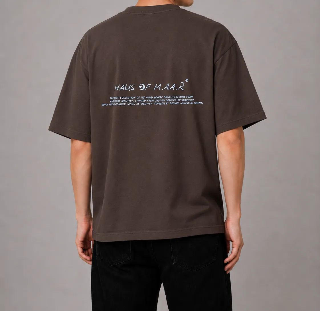 M.AA.R LOGO OVERSIZED TEE choco brown