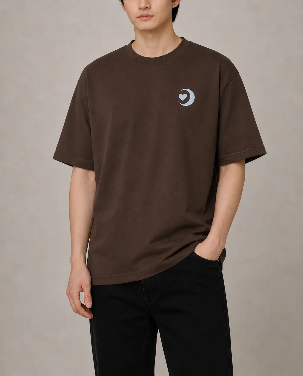M.AA.R LOGO OVERSIZED TEE choco brown - Oversize T-Shirt by Haus of Maar