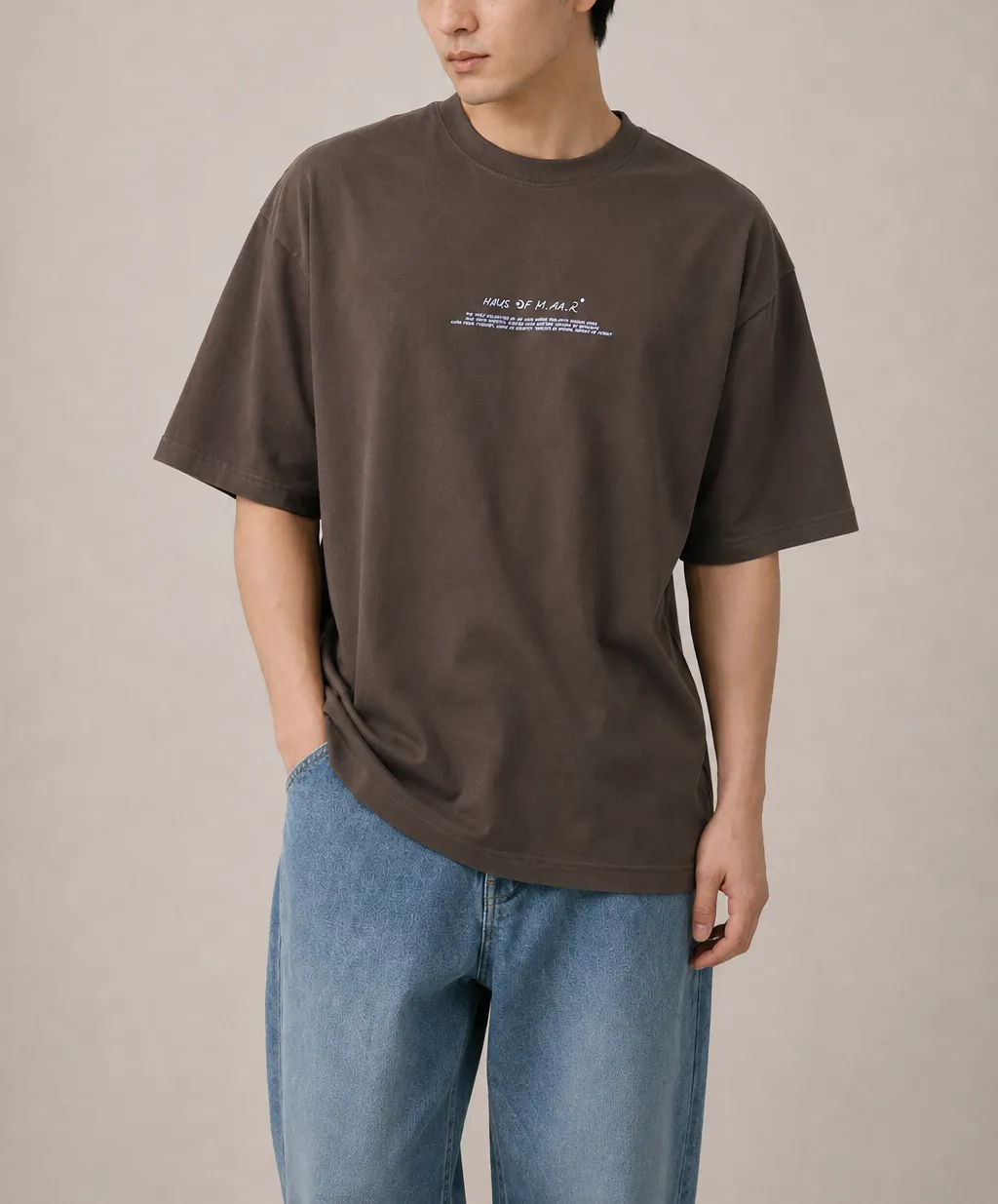 ARCHIVE LOGO OVERSIZED TEE choco brown - Oversize T-Shirt by Haus of Maar