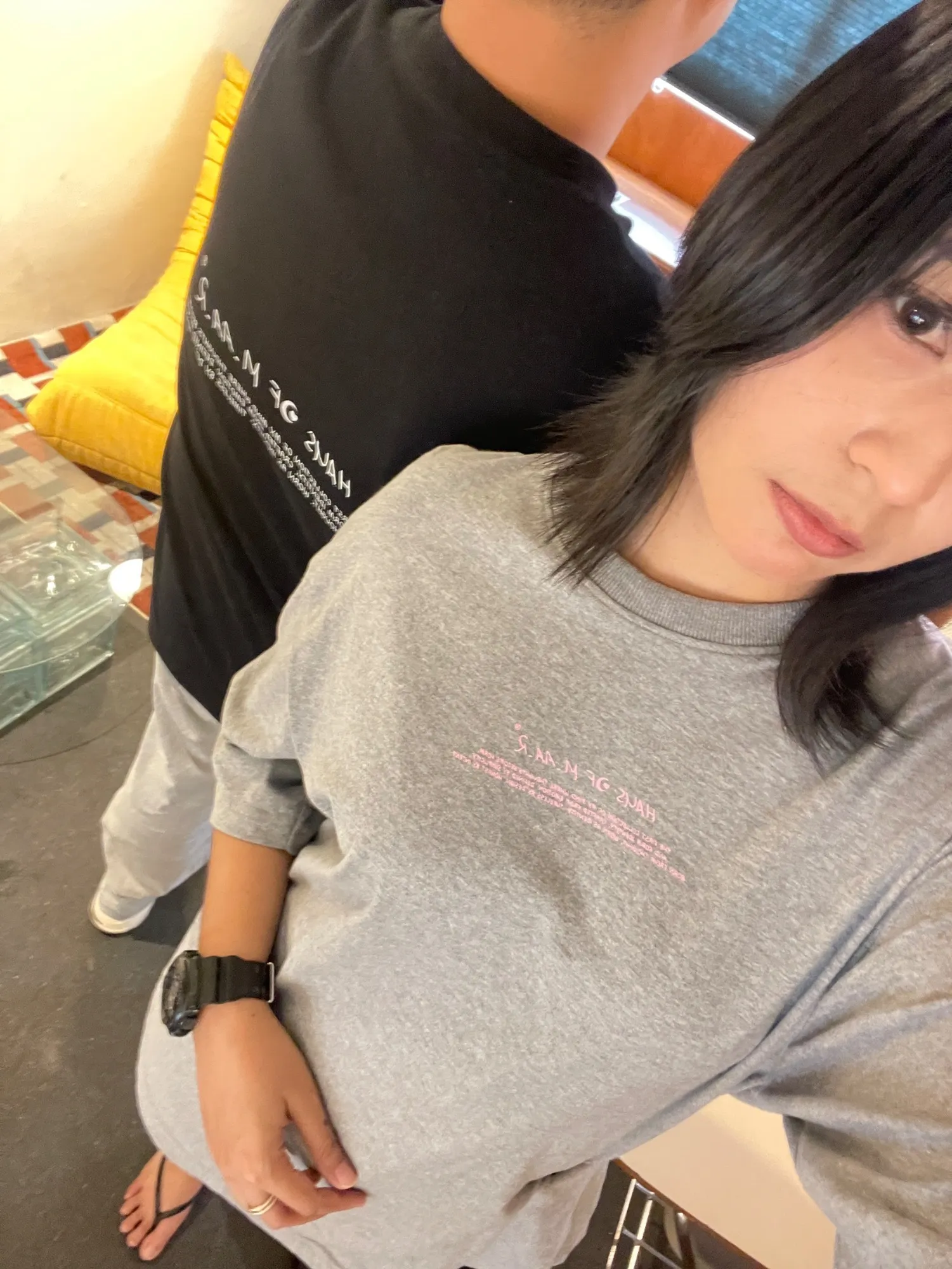 ARCHIVE LOGO OVERSIZED TEE top dyed gray - Oversize T-Shirt by Haus of Maar